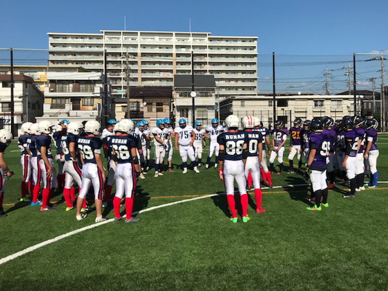 アメフト部 新ホームグランドで合同練習会 学校法人武南学園 武南高等学校