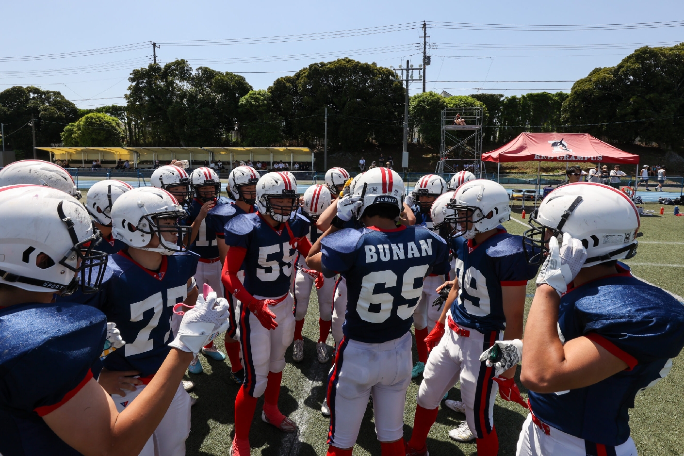 試合開始前のハドル