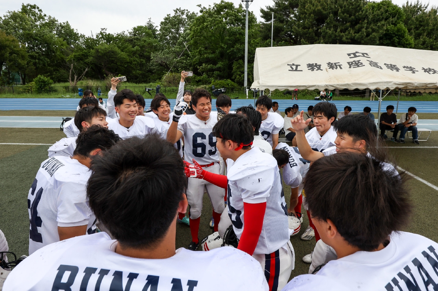 試合前、キャプテンの神スピーチで盛り上がる！