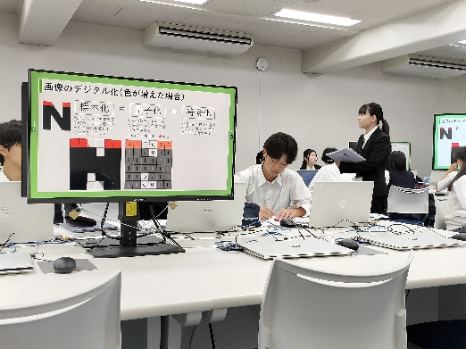 研究授業（情報科）PC教室にて